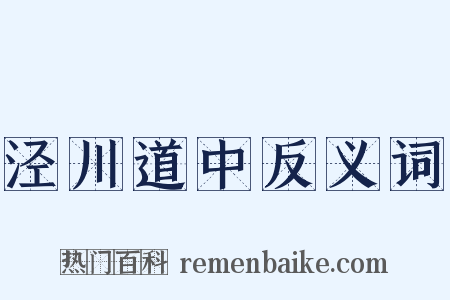 泾川道中反义词是什么意思的图片